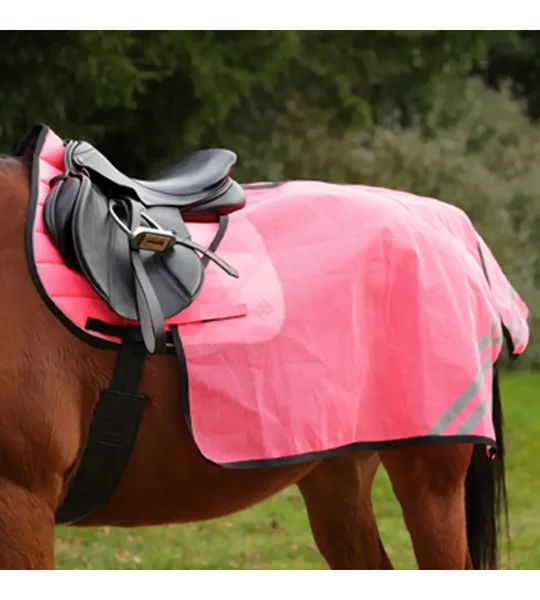 Reflector Summer Mesh Quarter Sheet by Hy Equestrian Pink
