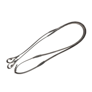 ProPresicce Pollice  Black Magna Grip Rubber Reins by Hy Equestrian