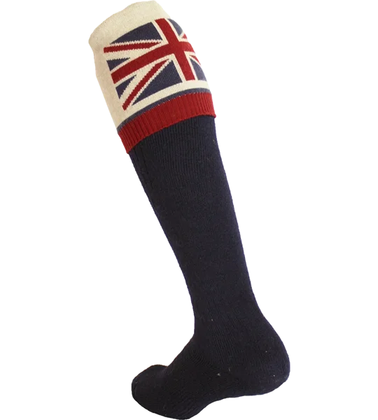Waring Brooke Union Jack Socks Navy