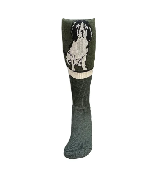 Waring Brooke Springer Spaniel Socks Black Olive