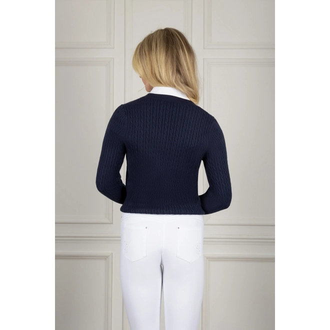 Additional Image for Coldstream Clarkston Knitted V-Neck Jumper  Navy