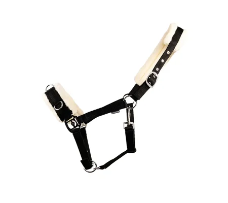 Hy Equestrian Fleece Lined Lunge Cavesson Black/Natural