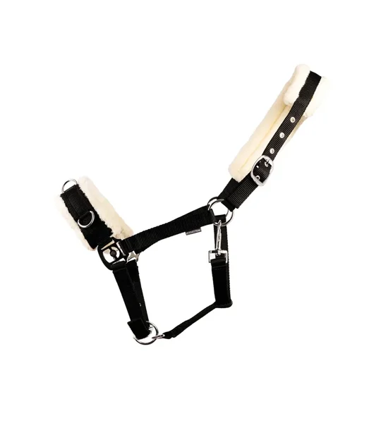 Hy Equestrian Fleece Lined Lunge Cavesson Black/Natural