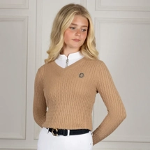 Coldstream Clarkston Knitted V-Neck Jumper Champagne