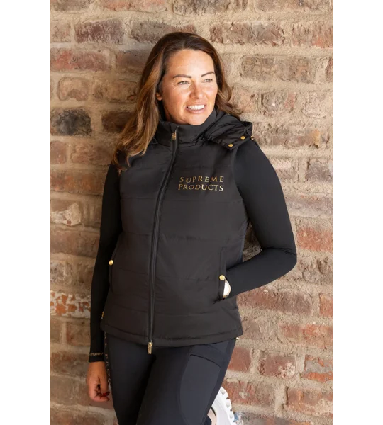 Supreme Products Padded Sport Gilet Black/Gold