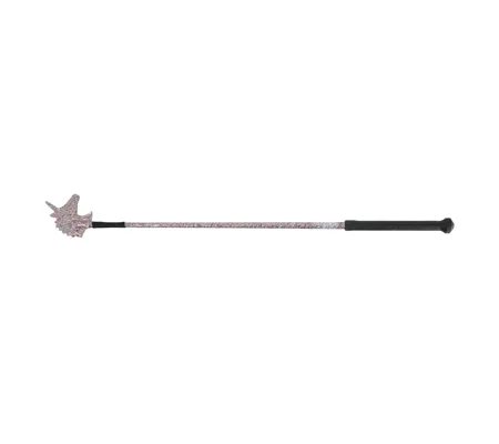 Hy Equestrian Unicorn Riding Whip 65cm Rainbow Glitter