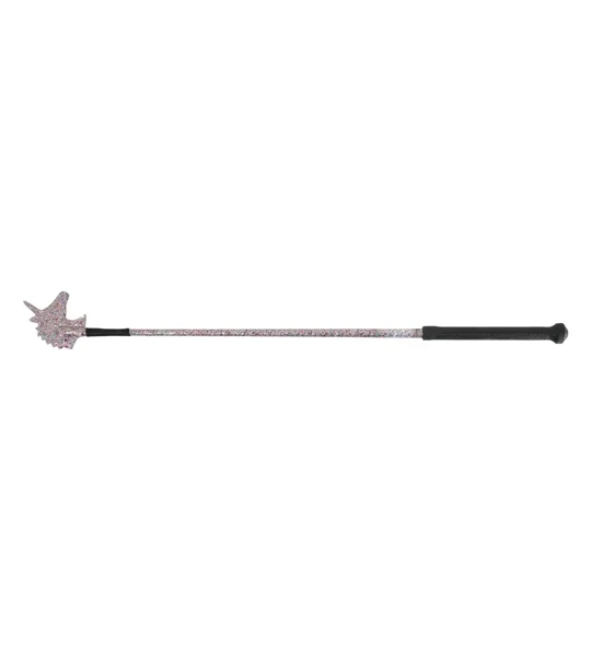 Hy Equestrian Unicorn Riding Whip 65cm Rainbow Glitter