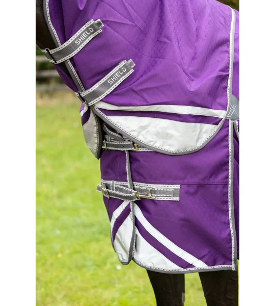DefenceX Shield 100g Turnout Rug with Detachable Neck Purple