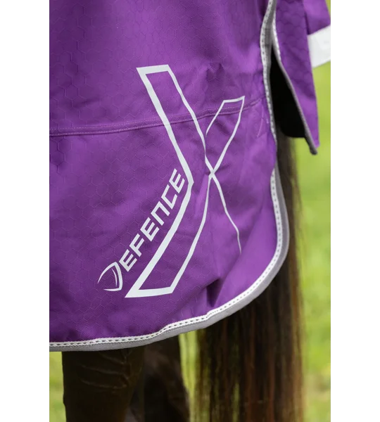 DefenceX Shield 100g Turnout Rug with Detachable Neck Purple