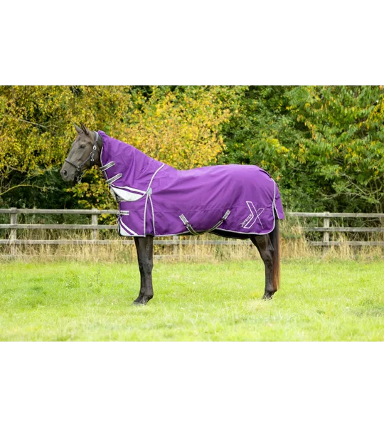 DefenceX Shield 100g Turnout Rug with Detachable Neck Purple