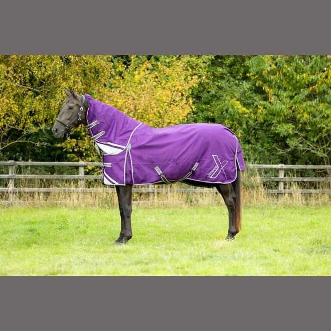 product Image for DefenceX Shield 100g Turnout Rug with Detachable Neck Purple