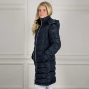 Coldstream Melrose Long Quilted Coat  Navy