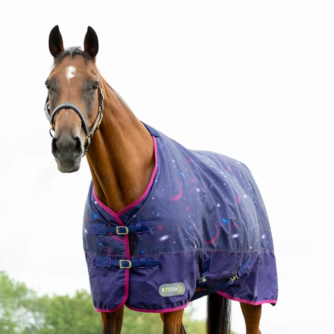 Additional Image for StormX Original Out of this World 100 Turnout Rug   Navy/Magenta