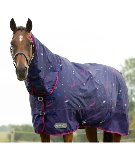 StormX Original Out of this World 200 Combi Turnout Rug Navy/Magenta