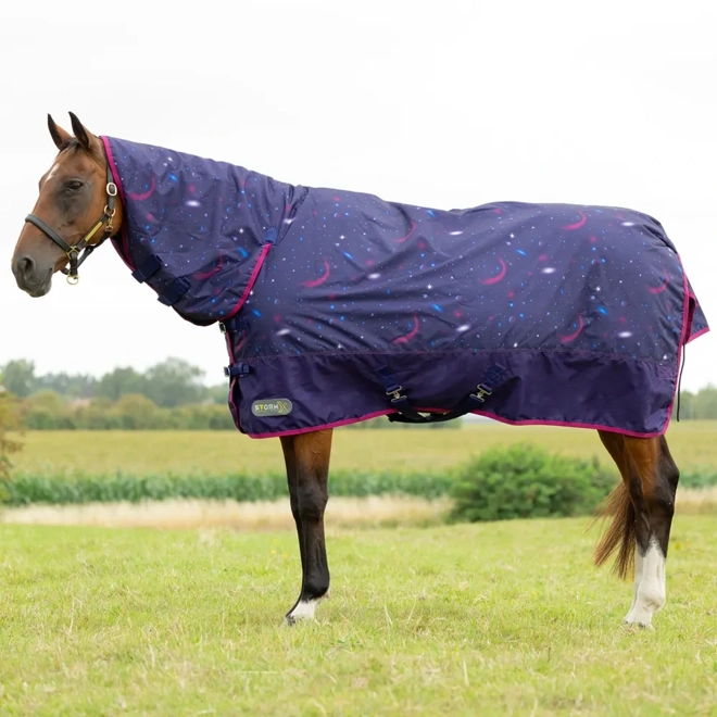 Additional Image for StormX Original Out of this World 200 Combi Turnout Rug   Navy/Magenta