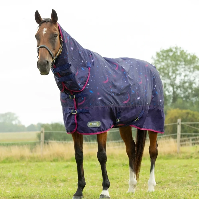 Additional Image for StormX Original Out of this World 200 Combi Turnout Rug   Navy/Magenta