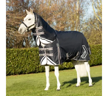 DefenceX Shield 50g Turnout Rug with Detachable Neck Navy