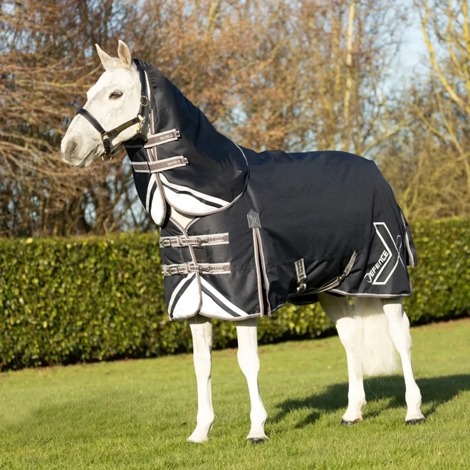 product Image for DefenceX Shield 50g Turnout Rug with Detachable Neck Navy