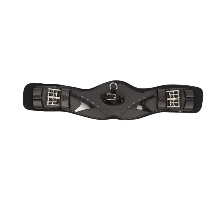 ProReaction Contoured TPU Vented Dressage Girth by Hy Equestrian Black