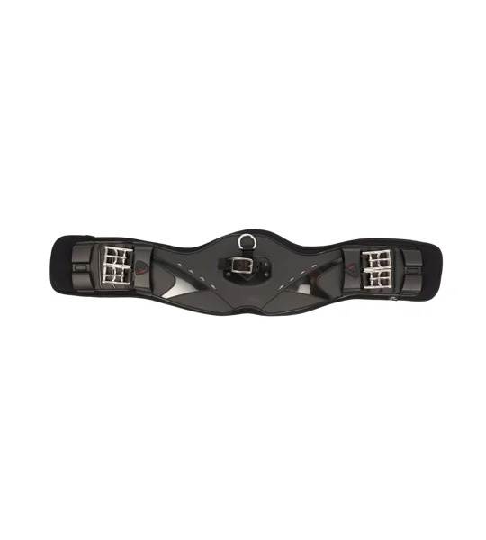 ProReaction Contoured TPU Vented Dressage Girth by Hy Equestrian Black