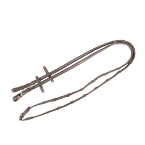 ProPresicce Continentale Soft Grip Brown Leather Reins by Hy Equestrian