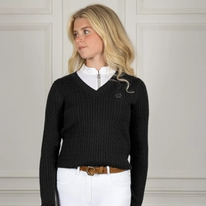 Coldstream Clarkston Knitted V-Neck Jumper  Black