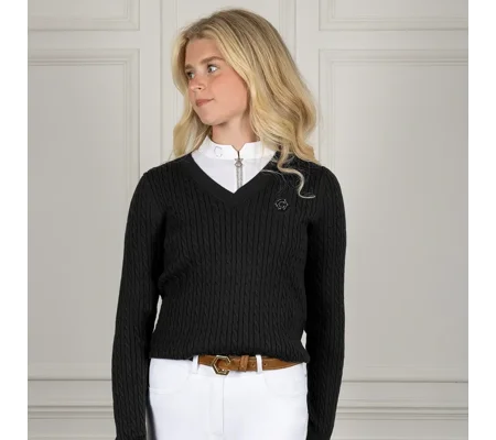 Coldstream Clarkston Knitted V-Neck Jumper Black