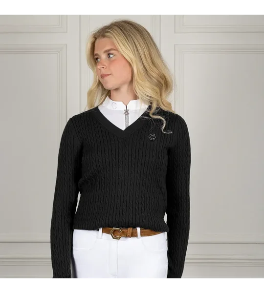 Coldstream Clarkston Knitted V-Neck Jumper Black
