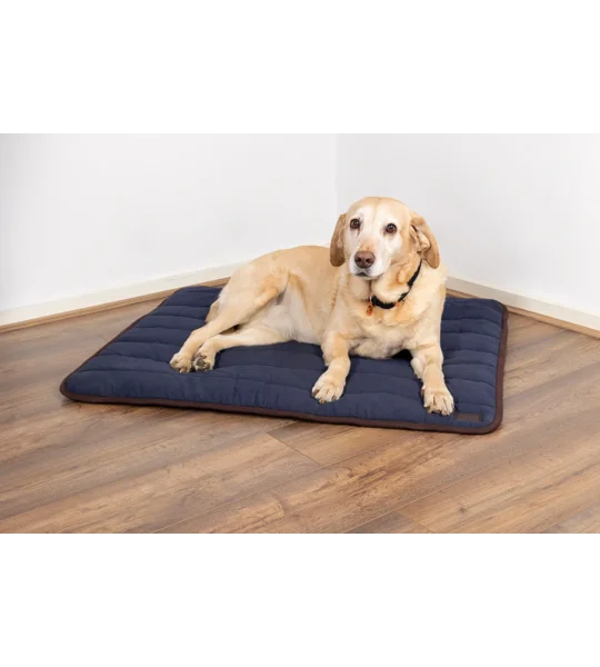 Benji & Flo Comfort Dog Bed Navy/Chocolate