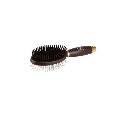 Benji & Flo Gel Handle Double Sided Grooming Brush One Size Brown/Gold