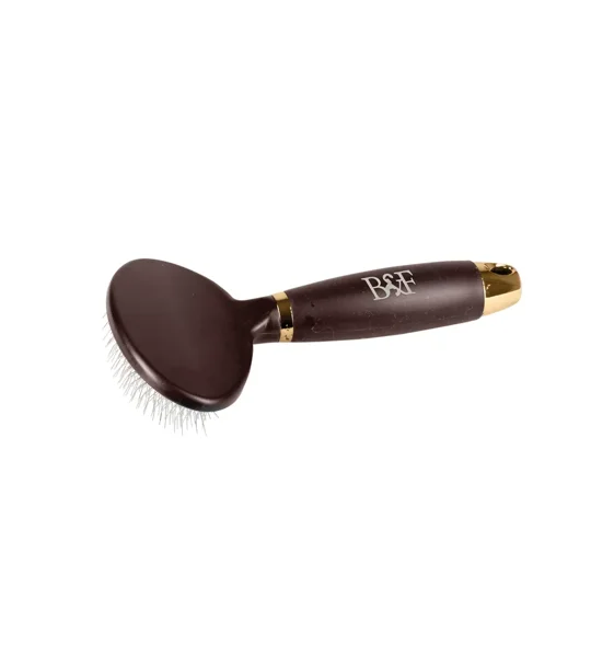 Benji & Flo Gel Handle Long Pin Oval Brush One Size Brown/Gold