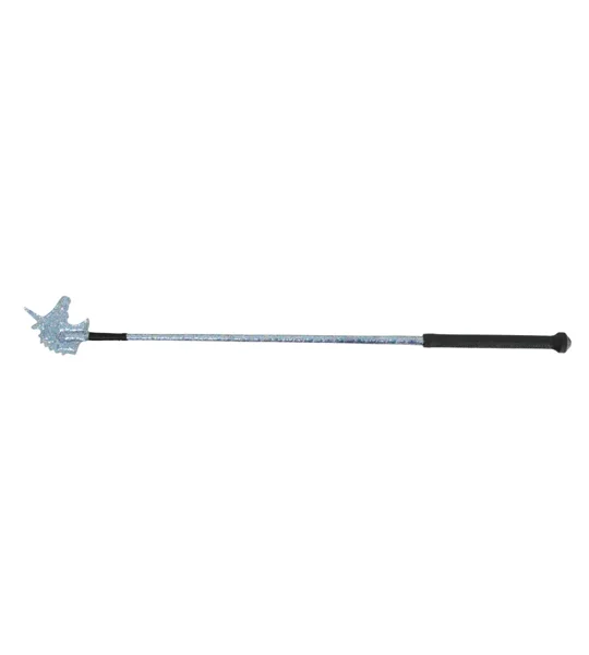 Hy Equestrian Unicorn Riding Whip 65cm Blue Glitter