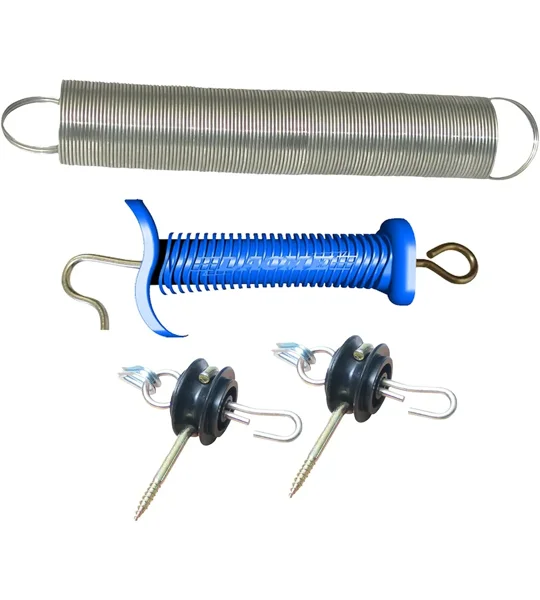 Agrifence Super Spring Gate Kit - Blue/Silver