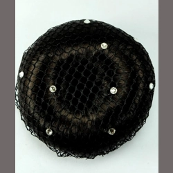 ShowQuest Bun Net with Crystals Pack of 5 Black