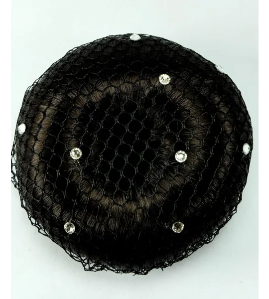ShowQuest Bun Net with Crystals Pack of 5 Black