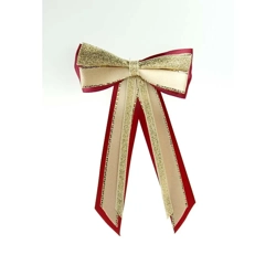 ShowQuest Hairbow and Tails - Burgundy/Cream/Gold Low