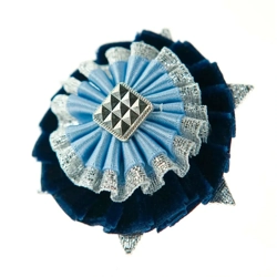 ShowQuest Boston/Ludlow Buttonhole - Navy/Pale Blue/Silver