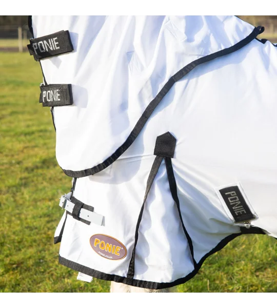 Gallop Ponie Dual 5-Point Fly Rug & Neck Set White