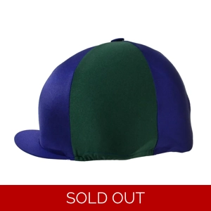 Hy Equestrian Two Tone Hat Cover One Size Navy/Bottle Green