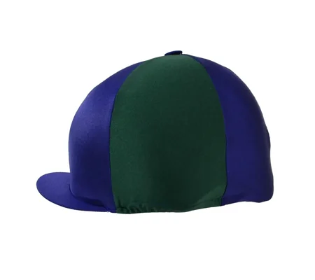 Hy Equestrian Two Tone Hat Cover One Size Navy/Bottle Green