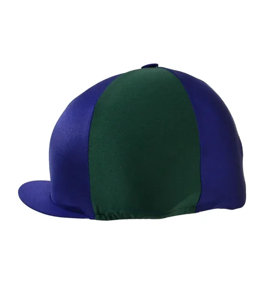Hy Equestrian Two Tone Hat Cover One Size Navy/Bottle Green