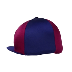 Hy Equestrian Two Tone Hat Cover One Size Navy/Maroon