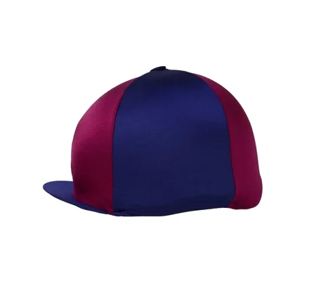 Hy Equestrian Two Tone Hat Cover One Size Navy/Maroon