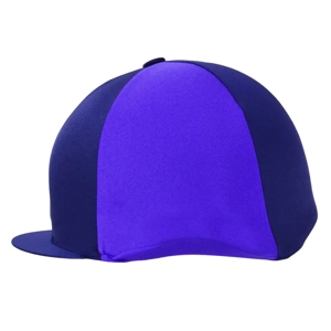 Hy Equestrian Two Tone Hat Cover One Size Navy/Purple