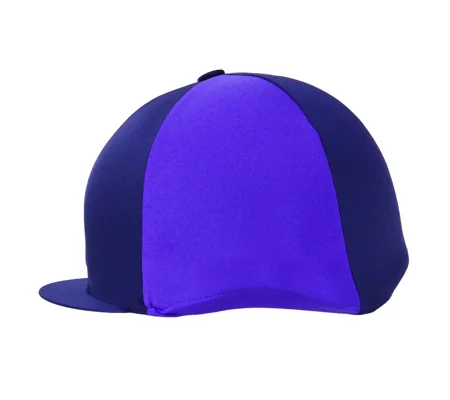 Hy Equestrian Two Tone Hat Cover One Size Navy/Purple