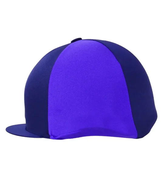 Hy Equestrian Two Tone Hat Cover One Size Navy/Purple