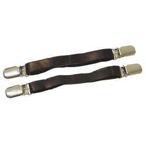 Hy Equestrian Rubber Jodhpur Clips  Brown