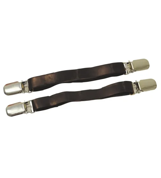 Hy Equestrian Rubber Jodhpur Clips Brown