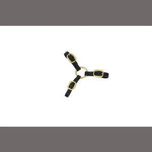 Hy Equestrian Three Way Leather Coupling One Size Black