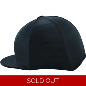 Hy Equestrian Velour Soft Velvet Hat Cover One Size Black